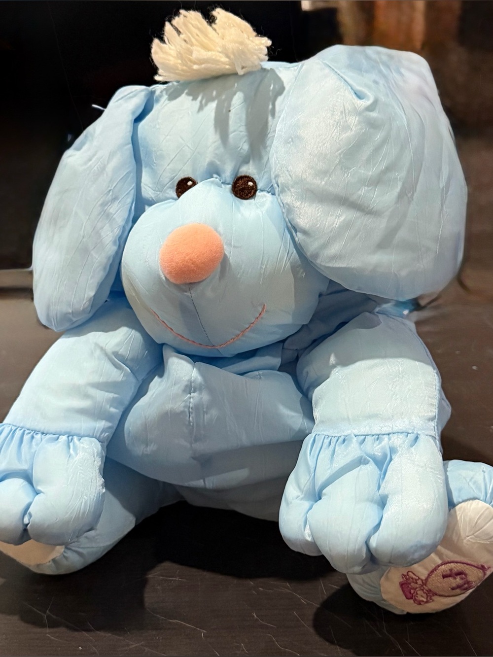 VTG Fisher Price blue puppy Puffalump 1986